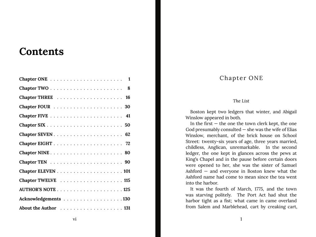 A typeset spread from The Shipwright's Daughter